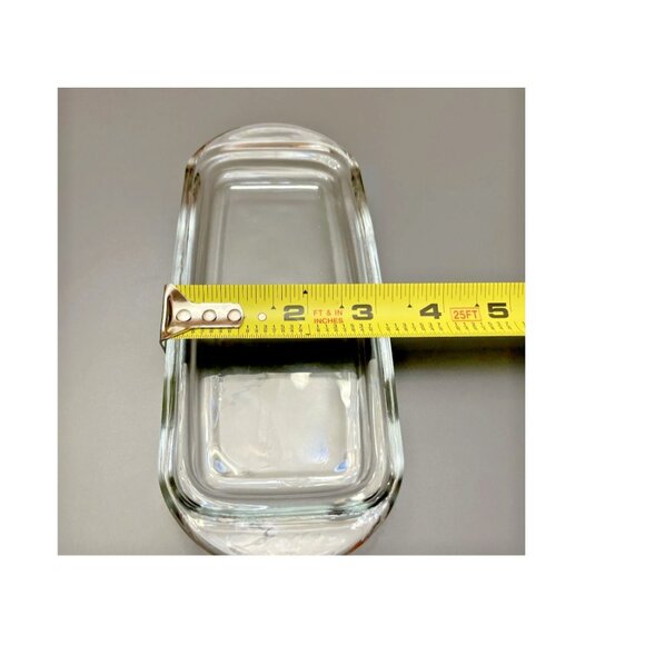 Glass Butter Dish s/Lid Clear glass Durable Multi Purpose 7.5 X 3 Inches EUC - Picture 6 of 6